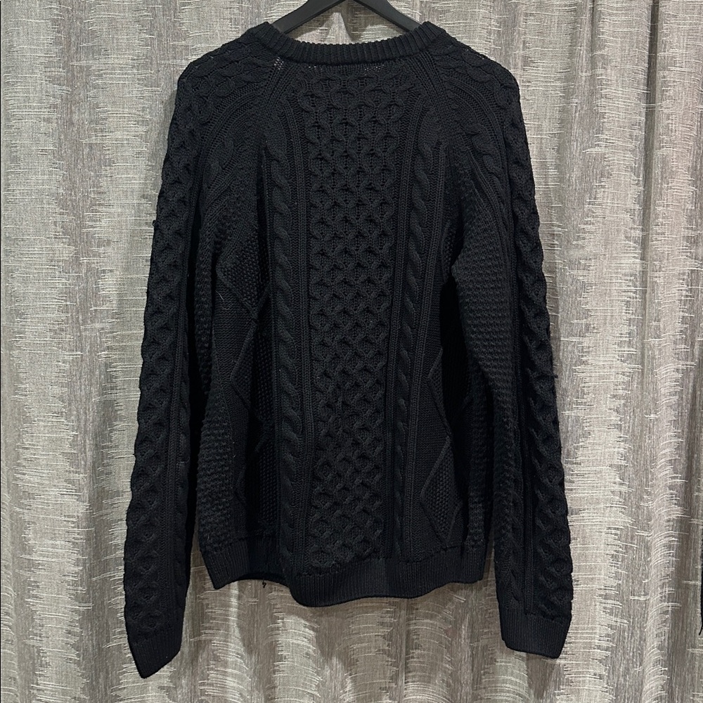 Nike Men's Black Crewneck Knit Sweater - Picture 3 of 3